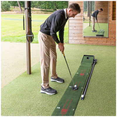 Pure2Improve Confidence Putting Mat P2I360610 Portable Green Red
