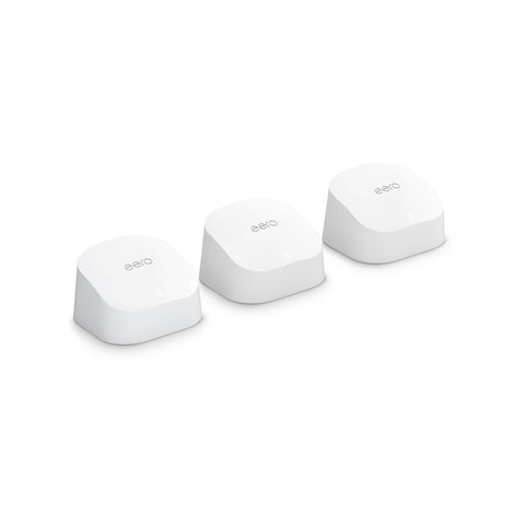 Amazon Eero 6 Dual Band Mesh Wi-Fi 6 Router 3 Pack - 900 Mbps - White - 420m² Coverage - Auzzistore
