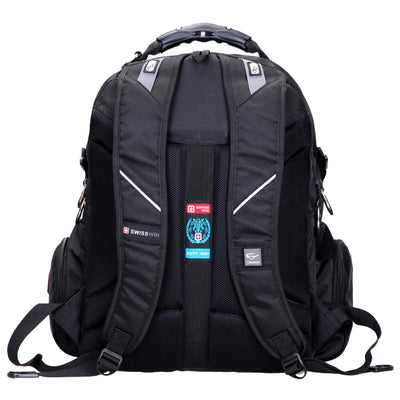 SWISSWIN Laptop Backpack SW9801 Black Capacity 37 Litre Weather Resistant