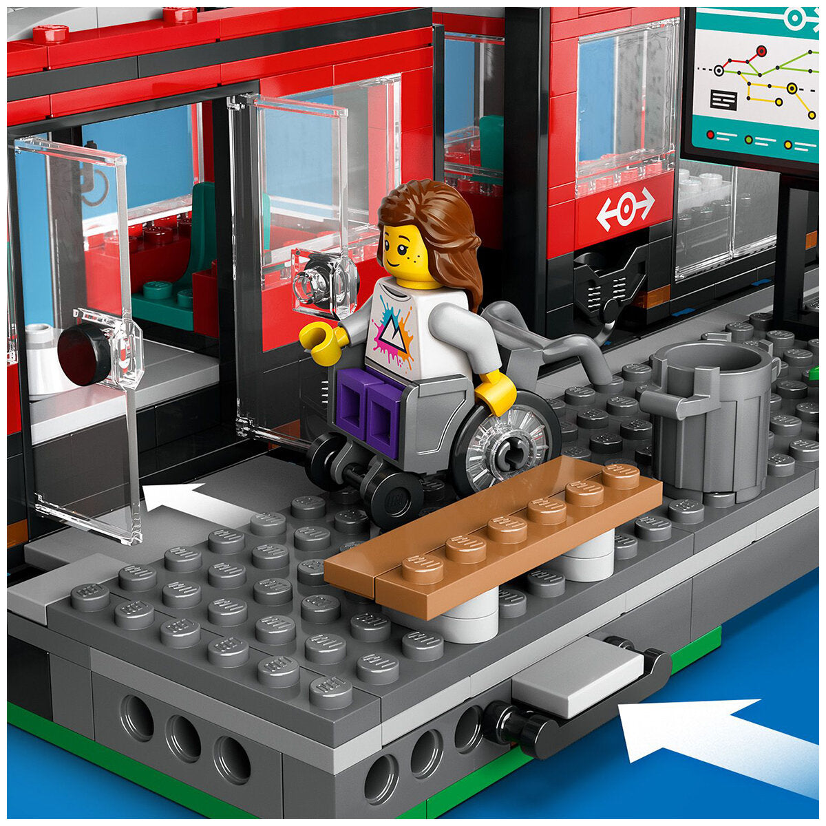 LEGO City Downtown Tram And Station Toy Set 60423