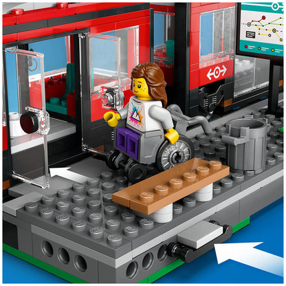 LEGO City Downtown Tram And Station Toy Set 60423