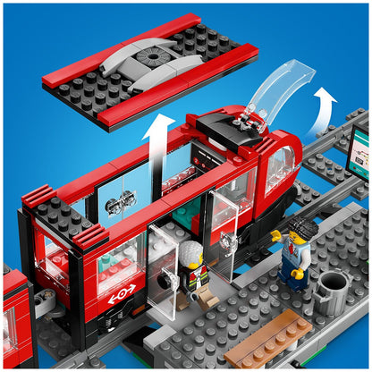 LEGO City Downtown Tram And Station Toy Set 60423