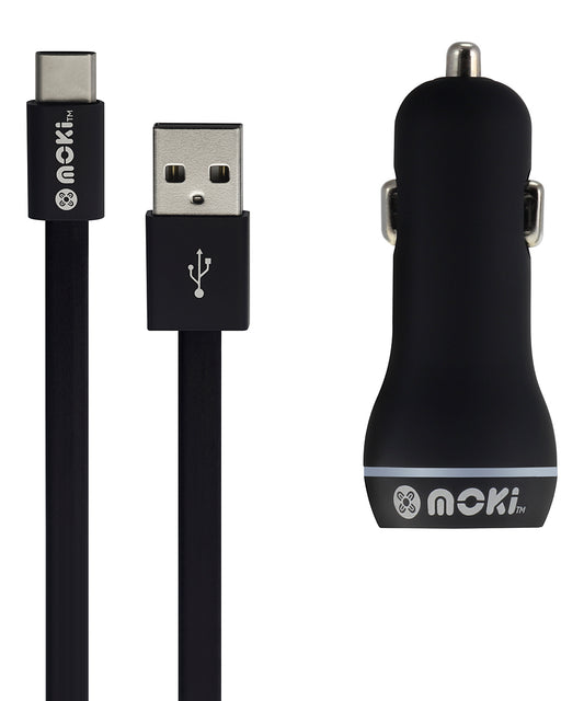 MOKI Type-C SynCharge Cable + Car Charger