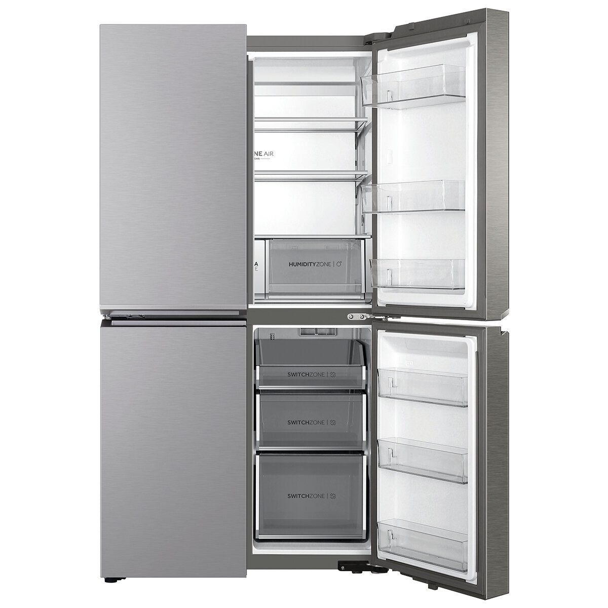 Haier 623L Quad Door Refrigerator Satina Silver HRF680YS