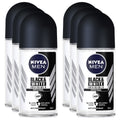 NIVEA Men Anti Perspirant Roll-On Deodorant 12 x 50 ml Black & White