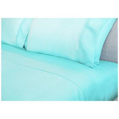 Ramesses 2000 Thread Count Bamboo Single Sheet Set Aqua