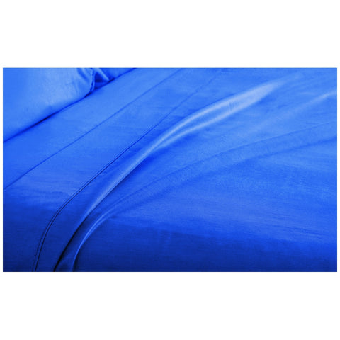Ramesses 2000 Thread Count Bamboo Single Sheet Set Royal Blue - Auzzistore