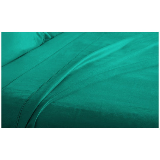Ramesses 2000 Thread Count Bamboo Single Sheet Set Teal – view 2 - Auzzistore