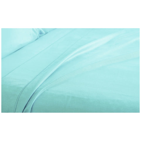 Ramesses 2000 Thread Count Bamboo King Single Sheet Set Aqua - Auzzistore
