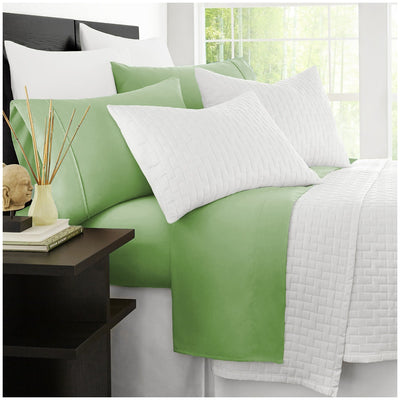 Ramesses 2000 Thread Count Bamboo Double Sheet Set Avocado