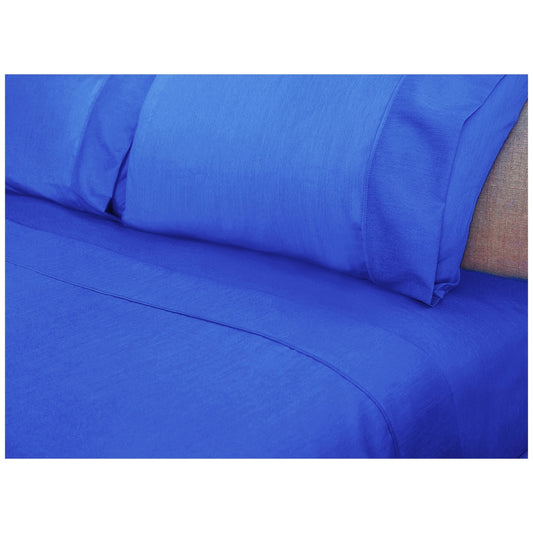 Ramesses 2000 Thread Count Bamboo Double Sheet Set Royal Blue – view 2
