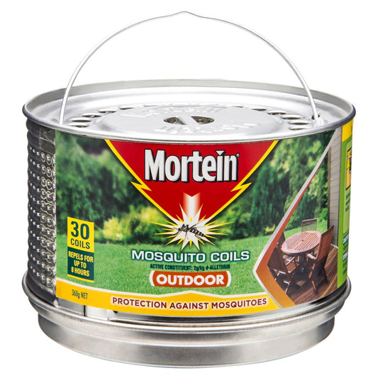 Mortein Mosquito Repellent Incense Coils 30 Pack - 8 Hours Protection - Metal Burner - 131mm x 90mm x 131mm - Auzzistore