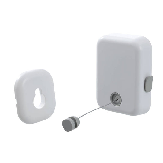 Practa 4m Indoor Retractable Clothes Line - Wall Mounted - White - Space Saving
