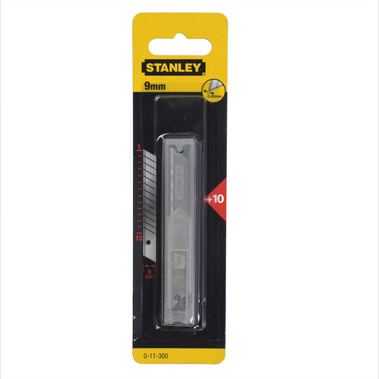 Stanley Snap Off Knife Replacement Blade - 9mm - Metal - 10 Pack - Auzzistore