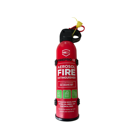 Firepro Aerosol Fire Extinguisher - 550g - Lightweight - Wall Mountable - Auzzistore