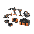 AEG 18V Fusion 4 Piece 5.0Ah Force Kit - Heavy-Duty Power Tools Set