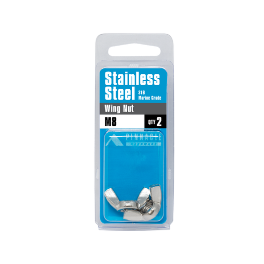Pinnacle Wing Nuts - M8 - Stainless Steel - Corrosion Resistant - 2 Pack – view 2 - Auzzistore