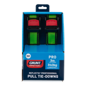 Grunt Pro Cam Buckle Tie Downs - 38mm x 3m - Reflective - 340kg