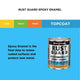 White Knight Rust Guard Epoxy Enamel Paint 1L Golden Yellow - UV-Resistant, Durable