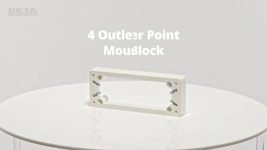 Deta 4 Outlet Mounting Block 26mm Polycarbonate Compact Design – view 2