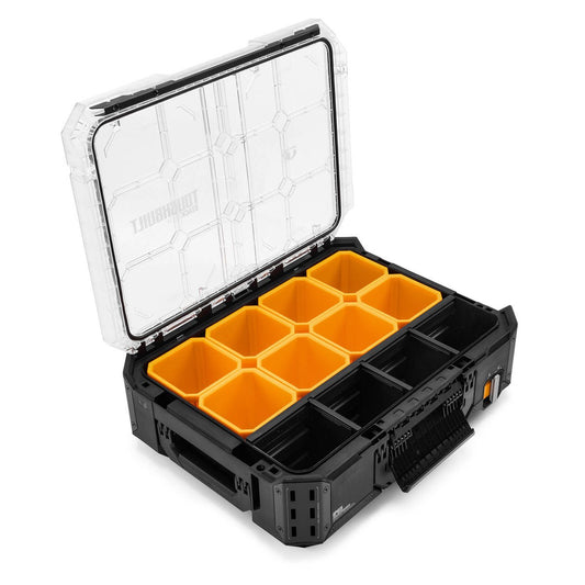 Toughbuilt Stacktech Organiser - 8 Deep Bins - 410mm x 185mm x 530mm - Durable Storage Solution – view 2 - Auzzistore
