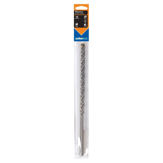 Sutton Tools Masonry Drill Bit - 16 x 400mm - Carbide Tip - Aggressive Drilling - Auzzistore