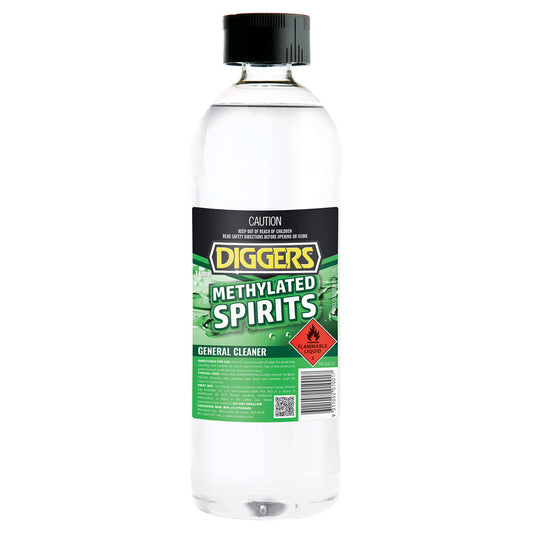 Diggers Methylated Spirits - 1L - Clear - Heavy-Duty Cleaner & Stain Remover