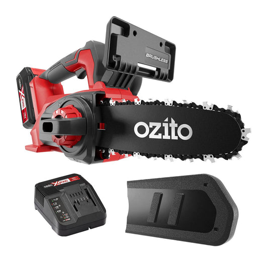Ozito PXC 18V Brushless Top Handle Chainsaw 200mm 2.5Ah Kit - Efficient Cutting