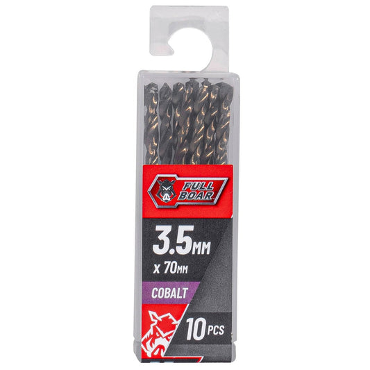 Full Boar M35 Cobalt Drill Bit 10 Pack - 3.5mm - Precision Drilling - Auzzistore