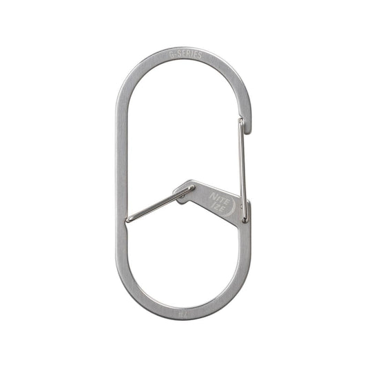 Nite Ize g Series Dual Chamber Carabiner 4 Stainless Steel - Secure Key Management - 38mm x 6.5mm x 76.2mm