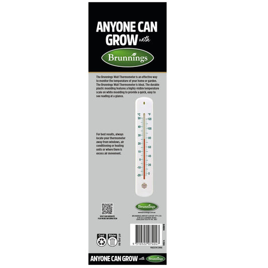 Brunnings Wall Thermometer - Plastic - 210mm - Easy To Read – view 2