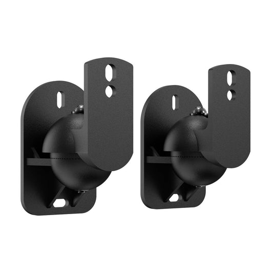 Practa Speaker Bracket PRSM2 2 Pack - Adjustable Wall Mount - Black - 60mm