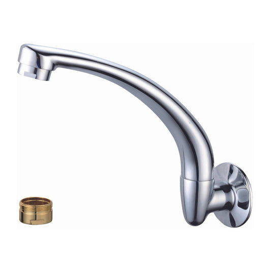 Shaw Mason Chrome Swivel Wall Cast Sink Spout - 9L/min - 200mm Reach - Auzzistore