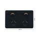 Deta Double Power Point - Black - 250V - Polycarbonate - Durable