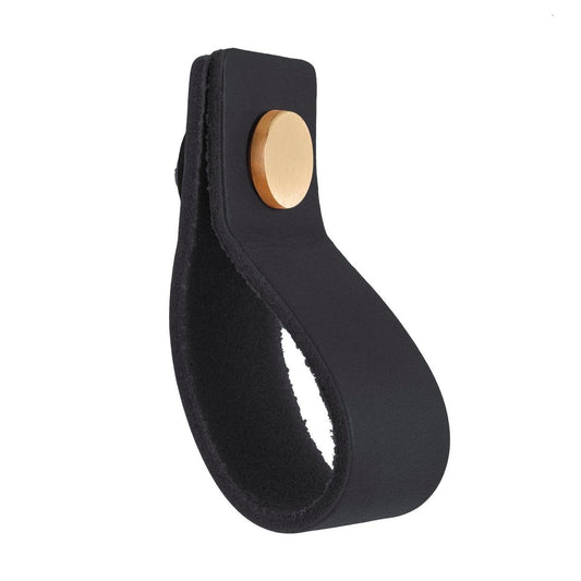 Lane Black Leather Handle - 172mm - Synthetic Leather - Modern Design