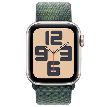 Apple Watch SE GPS 40mm Starlight Aluminium Case With Lake Green Sport Loop