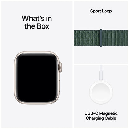 Apple Watch SE GPS 40mm Starlight Aluminium Case With Lake Green Sport Loop