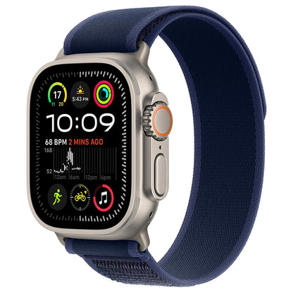 Apple Watch Ultra 2 GPS + Cellular 49mm Natural Titanium Case With Blue Trail Loop S/M