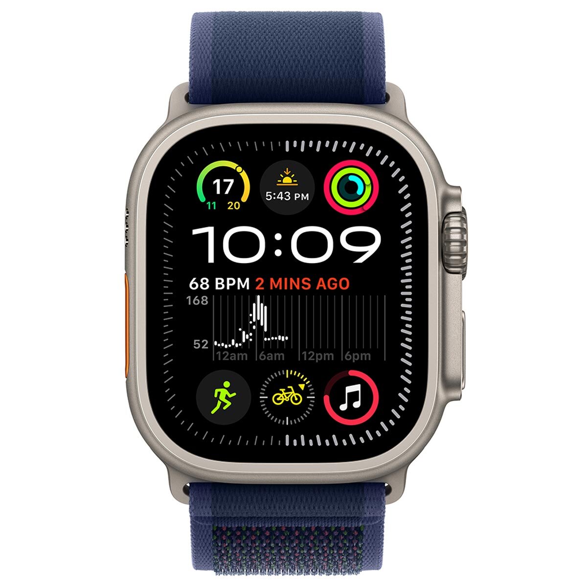 Apple Watch Ultra 2 GPS + Cellular 49mm Natural Titanium Case With Blue Trail Loop M/L