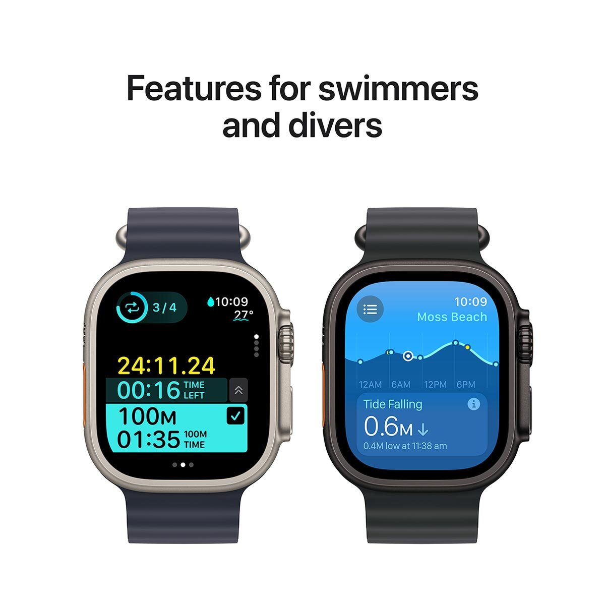 Apple Watch Ultra 2 GPS + Cellular 49mm Black Titanium Case With Dark Green Alpine Loop Medium