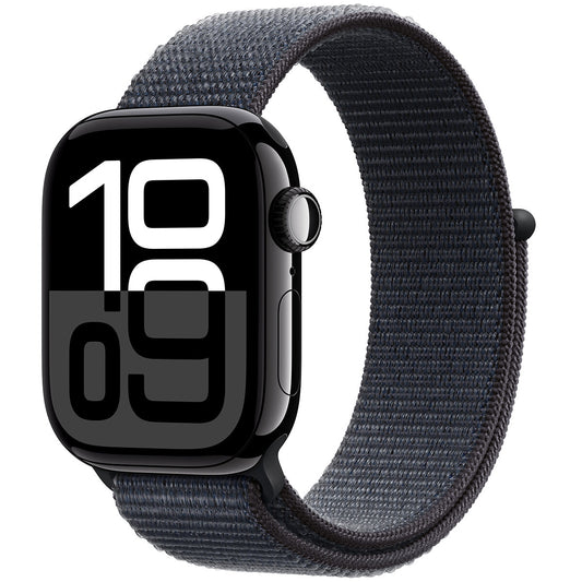 Apple Watch Series 10 GPS 42mm Jet Black Aluminium Case with Ink Sport Loop