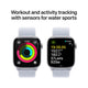 Apple Watch Series 10 GPS 46mm Silver Aluminium Case with Blue Cloud Sport Loop – view 4