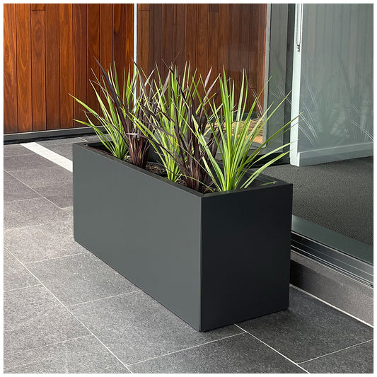 Greenlife Charcoal Designer Planter Box 900 x 340 x 400mm, Galvanised Steel, 122L – view 2