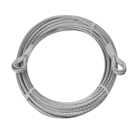 Pinnacle 5mm Galvanised Wire Rope 12m Loop Ends 355kg Capacity - Auzzistore