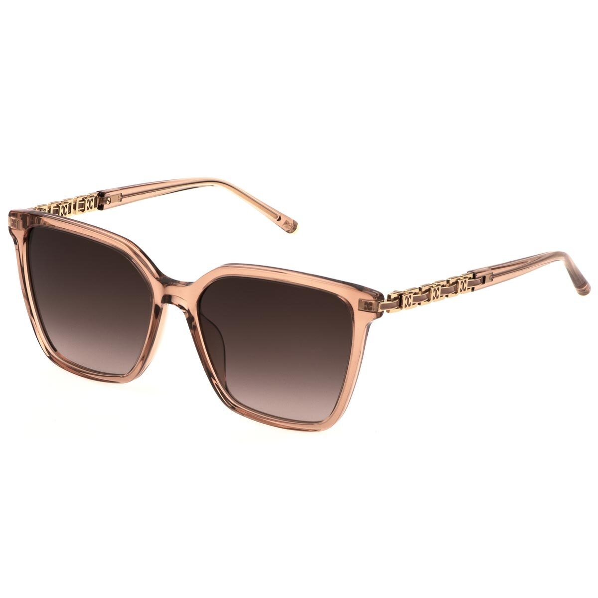 Escada SESD96 Women's Sunglasses Shiny Transparent Light Brown