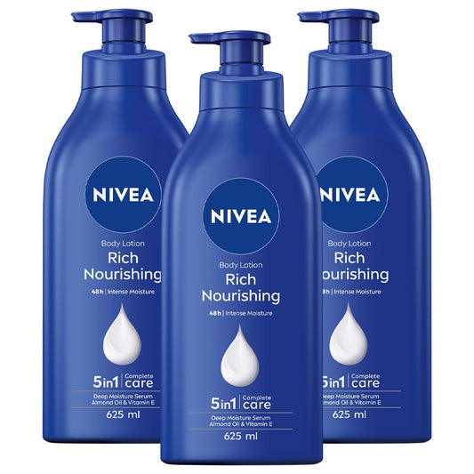 NIVEA Rich Nourishing Body Lotion 3 x 625ml – view 2