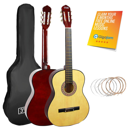 3rd Avenue Full Size Classical Guitar Pack Natural NM-STX20ANPK - Auzzistore