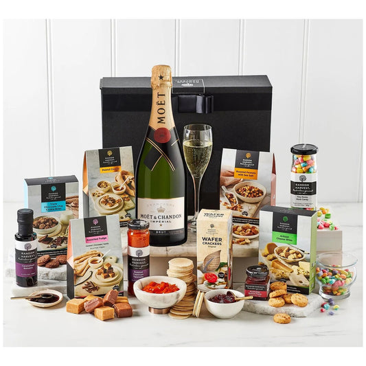 Random Harvest Moet Luxury Champagne Hamper 750ml with Gourmet Foods