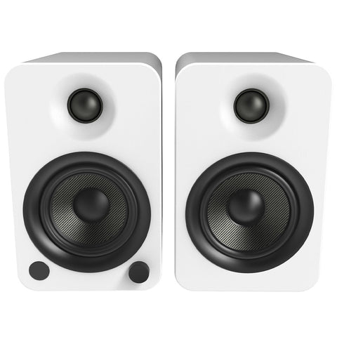 Kanto YU4 Bookshelf Speakers Bluetooth Phono Preamp Remote 140W Matte White