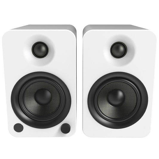 Kanto YU4 Bookshelf Speakers Bluetooth Phono Preamp Remote 140W Matte White